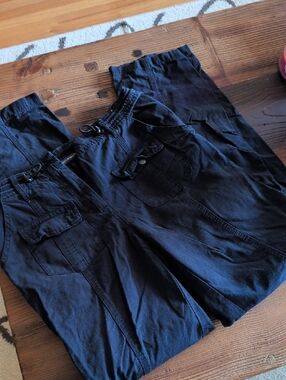 Brandy Melville Black Cargo Pants with Flap Pockets